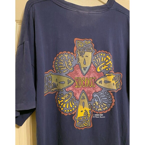 VTG 90s Sideout Single Stitch Surf Beach 2 Side Graphic T Shirt Mens XL USA Fade - Picture 16 of 16